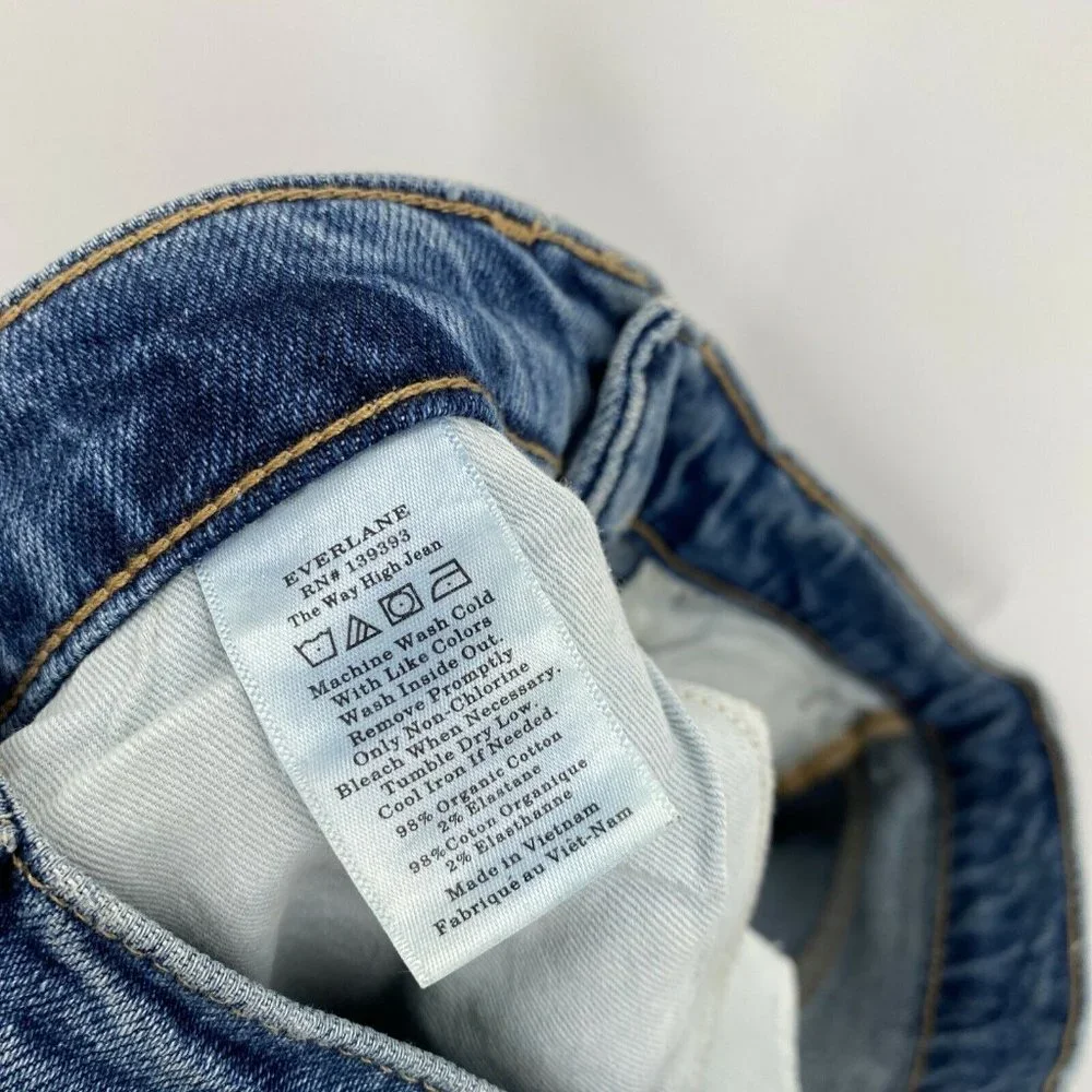 Everlane Women's High Rise Jeans - Blue - Picture 10 of 12